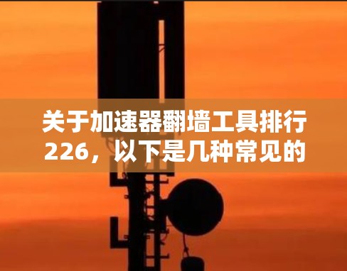 关于加速器翻墙工具排行226，以下是几种常见的翻墙工具及其特点，供您参考