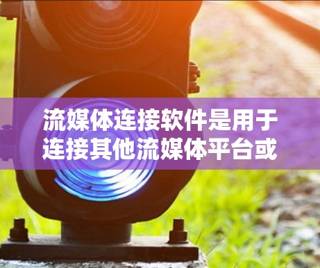 流媒体连接软件是用于连接其他流媒体平台或创建个人流媒体平台的工具。以下是详细的步骤和建议，帮助你选择适合自己的流媒体连接软件