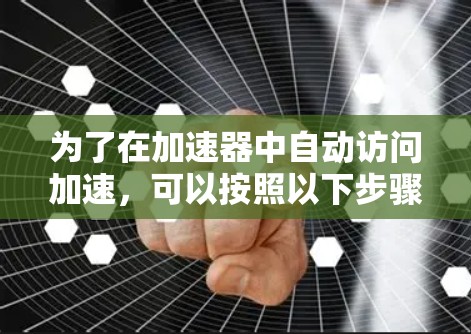 为了在加速器中自动访问加速，可以按照以下步骤操作