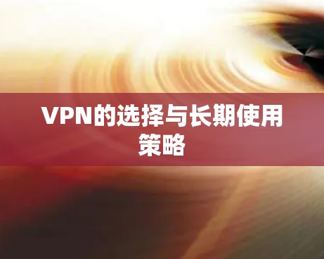 VPN的选择与长期使用策略