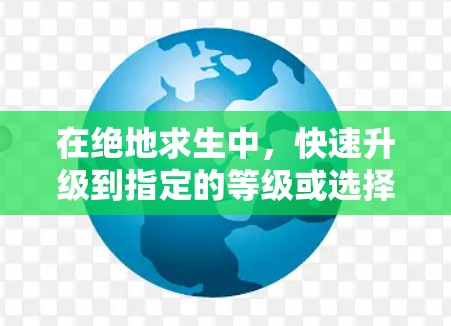 在绝地求生中，快速升级到指定的等级或选择特定的技能加速可以通过以下步骤实现