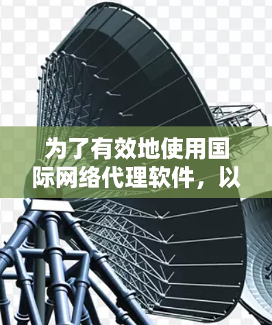 为了有效地使用国际网络代理软件，以下是一个有条理的总结和建议