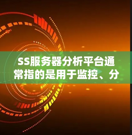 SS服务器分析平台通常指的是用于监控、分析和管理服务器性能的工具。以下是一些常见的SS服务器分析平台及其特点
