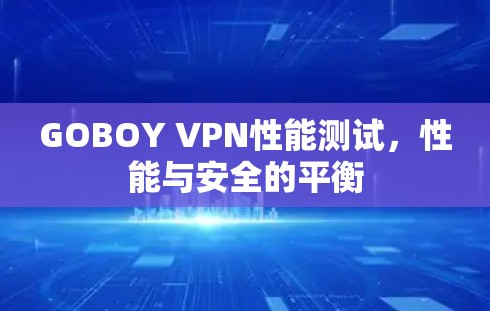 GOBOY VPN性能测试，性能与安全的平衡