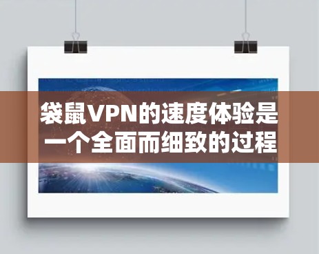 袋鼠VPN的速度体验是一个全面而细致的过程，涉及服务器配置、速率设置、连接过程以及安全措施等多个方面。以下是对袋鼠VPN速度体验的详细分析